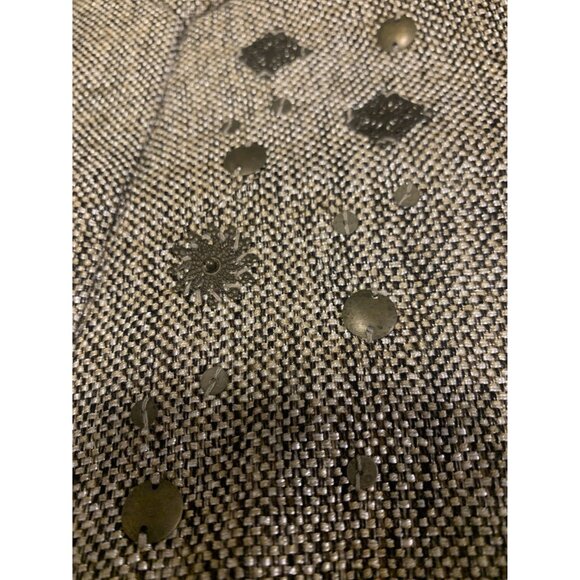 Coldwater Creek Gold Tweed Beaded Blazer Size W24 Winter - Picture 5 of 9